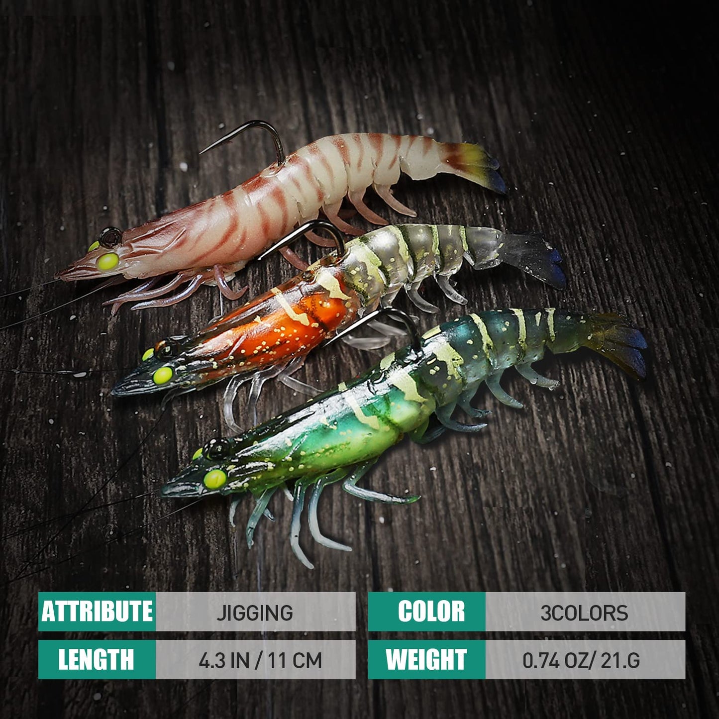 Pre Rigged Soft Shrimp Lure - Lwiis