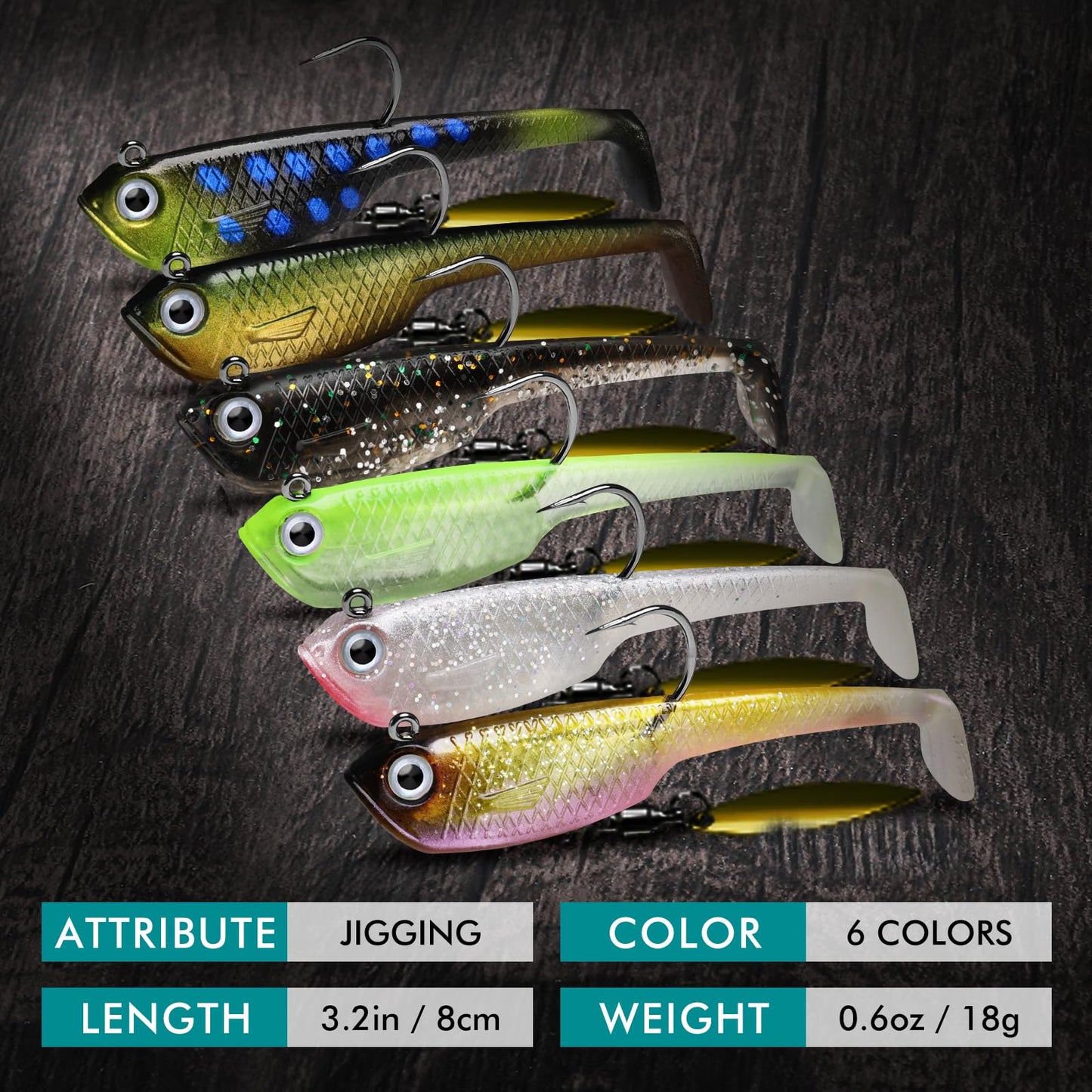 Tadpole Lure Paddle Tail with Spinner - Lwiis