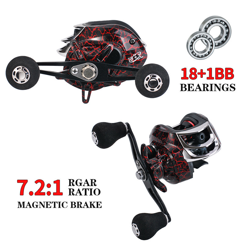Magnetic Brake Baitcasting Reel for Sea Fishing and Lure Casting - Lwiis