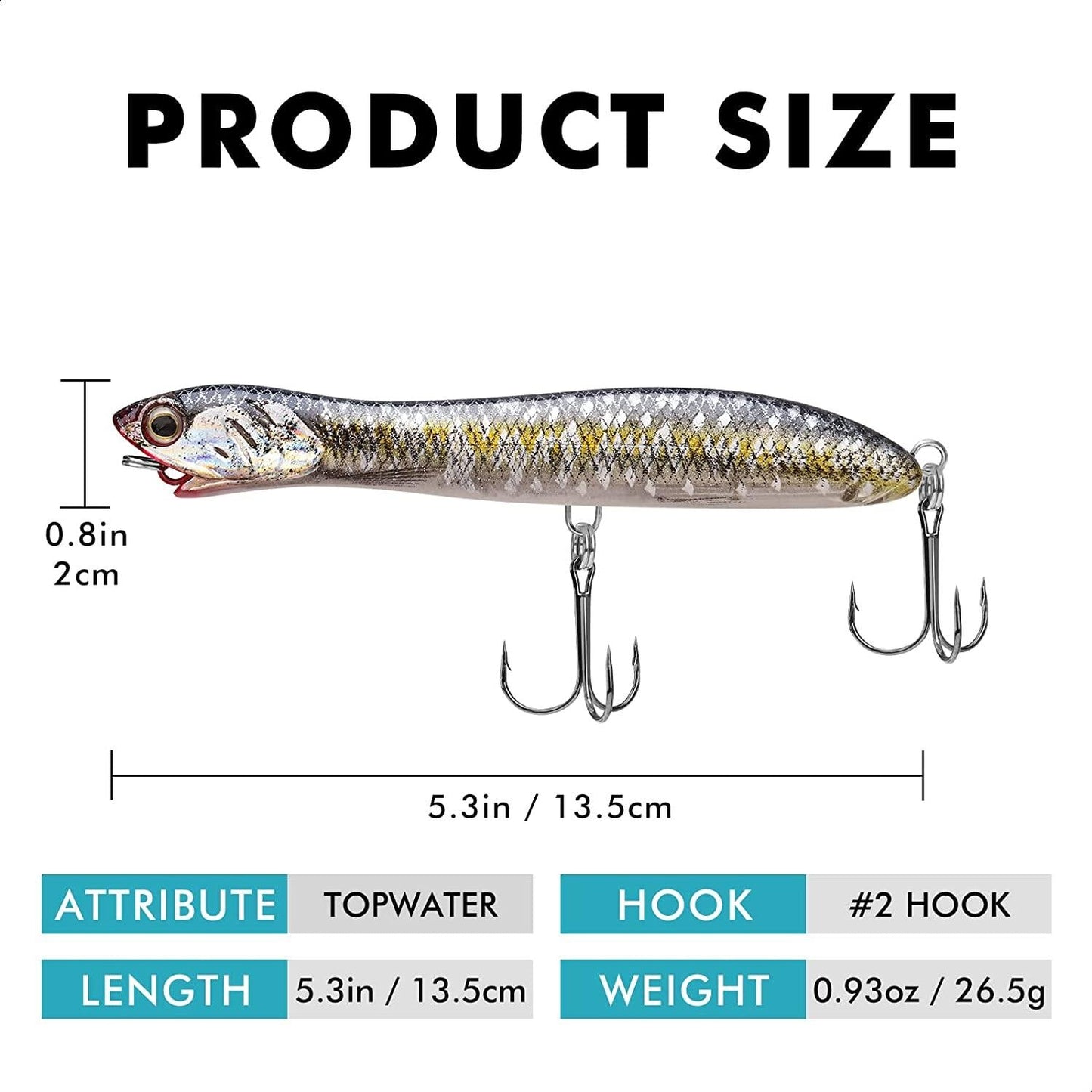 TRUSCEND Topwater Pencil Popper Fishing Lure - Truscend Fishing