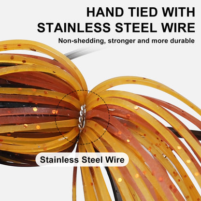 Titanium Weed Guard Swim Jig Fishing Lures with Ultra Smooth Teflon Coated BKK Hook - Lwiis