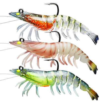 Pre Rigged Soft Shrimp Lure - Lwiis