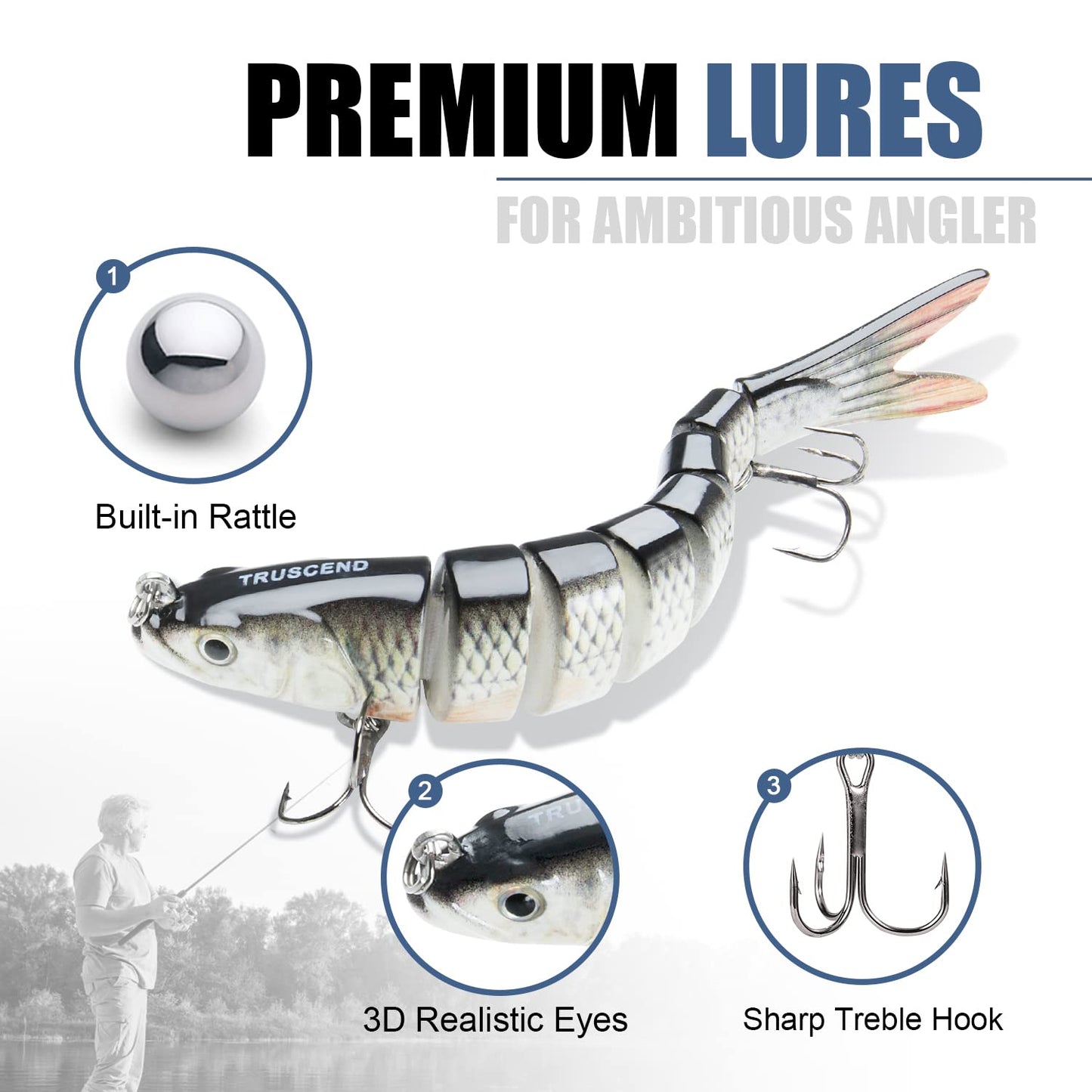 Multi-Segmented Jointed Swimbait Fishing Lures - Lwiis