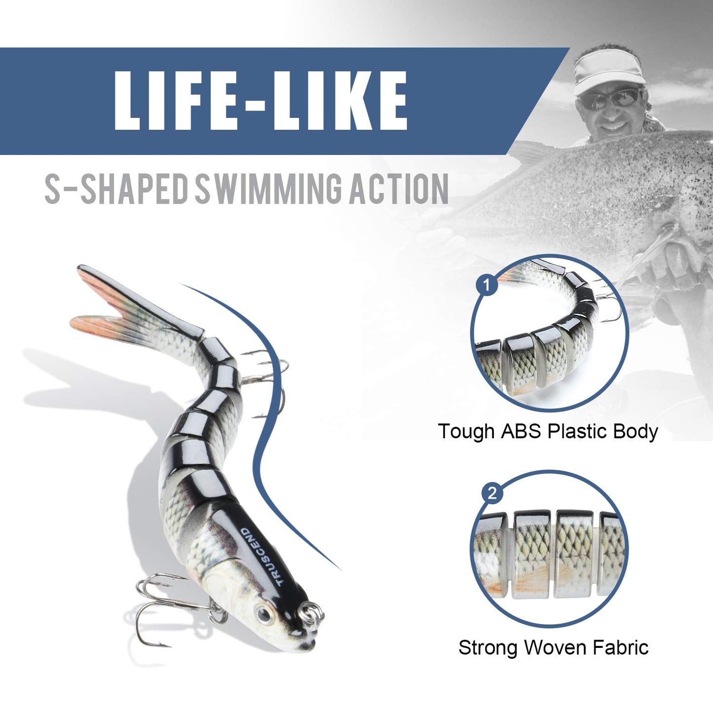 Multi-Segmented Jointed Swimbait Fishing Lures - Lwiis