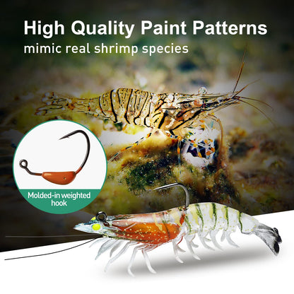 Pre Rigged Soft Shrimp Lure - Lwiis