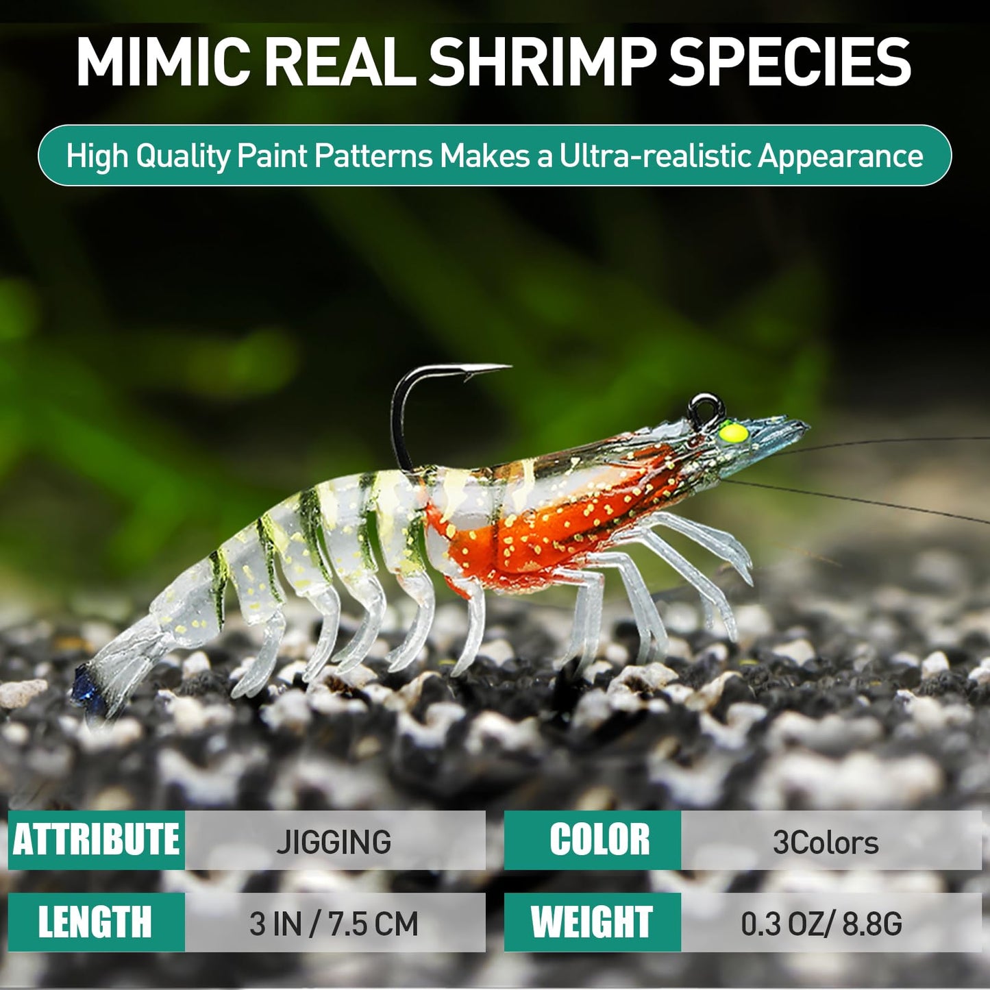 Pre Rigged Soft Shrimp Lure - Lwiis