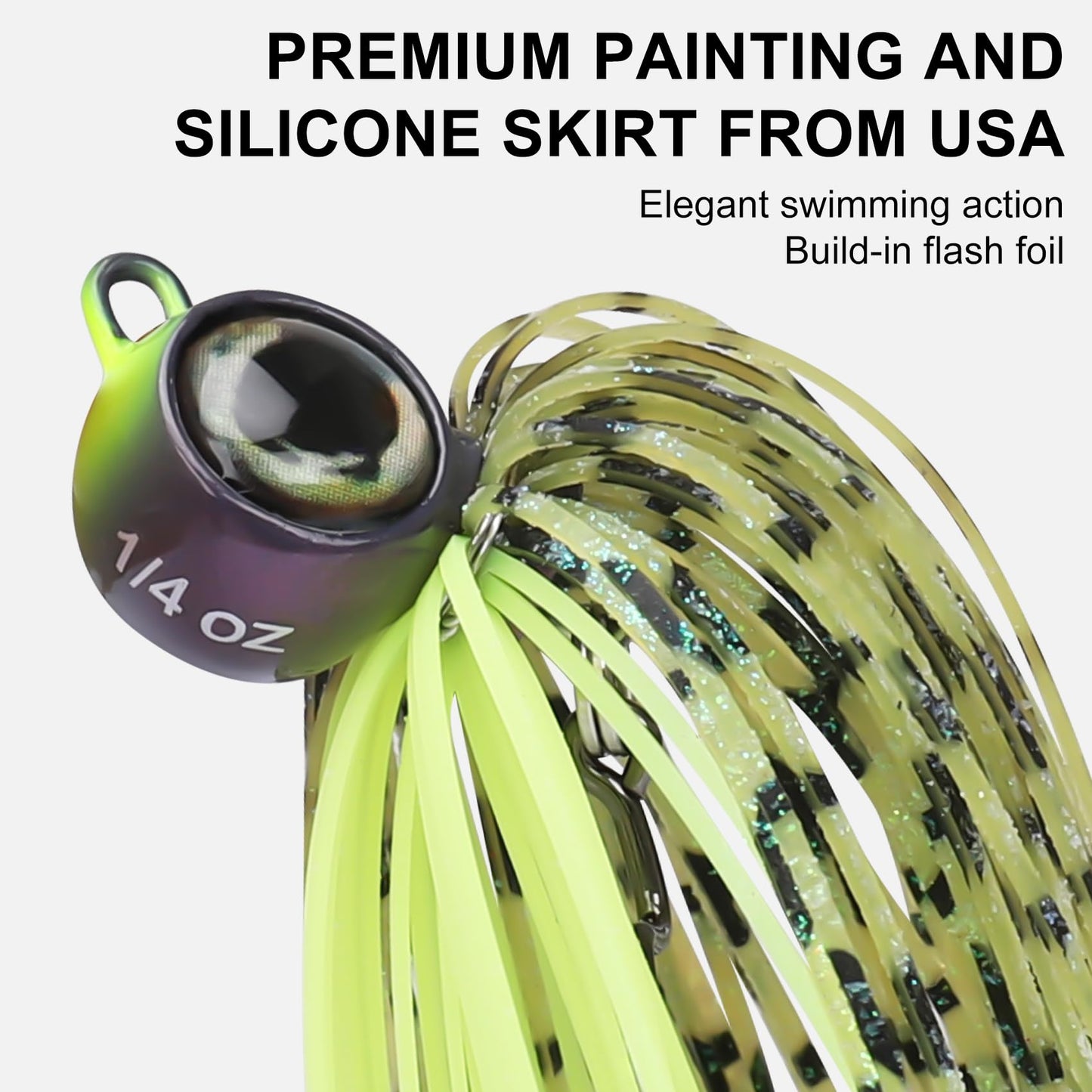 Swim Jig Fishing Lures with Ultra Smooth Teflon Coated BKK Hook - Lwiis