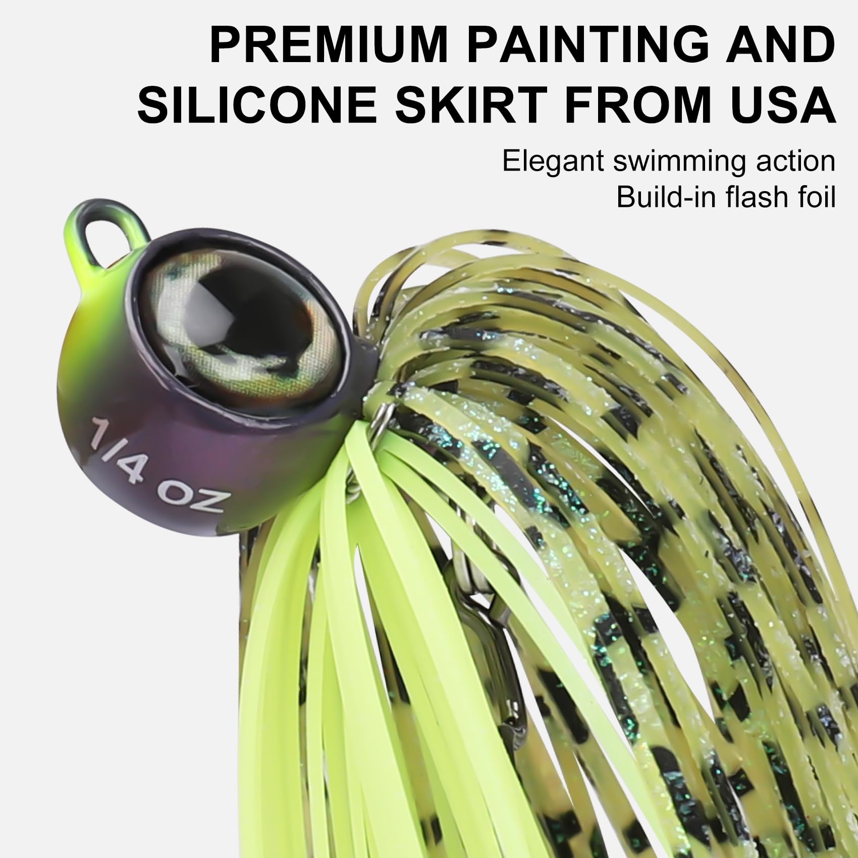 Swim Jig Fishing Lures with Ultra Smooth Teflon Coated BKK Hook - Lwiis