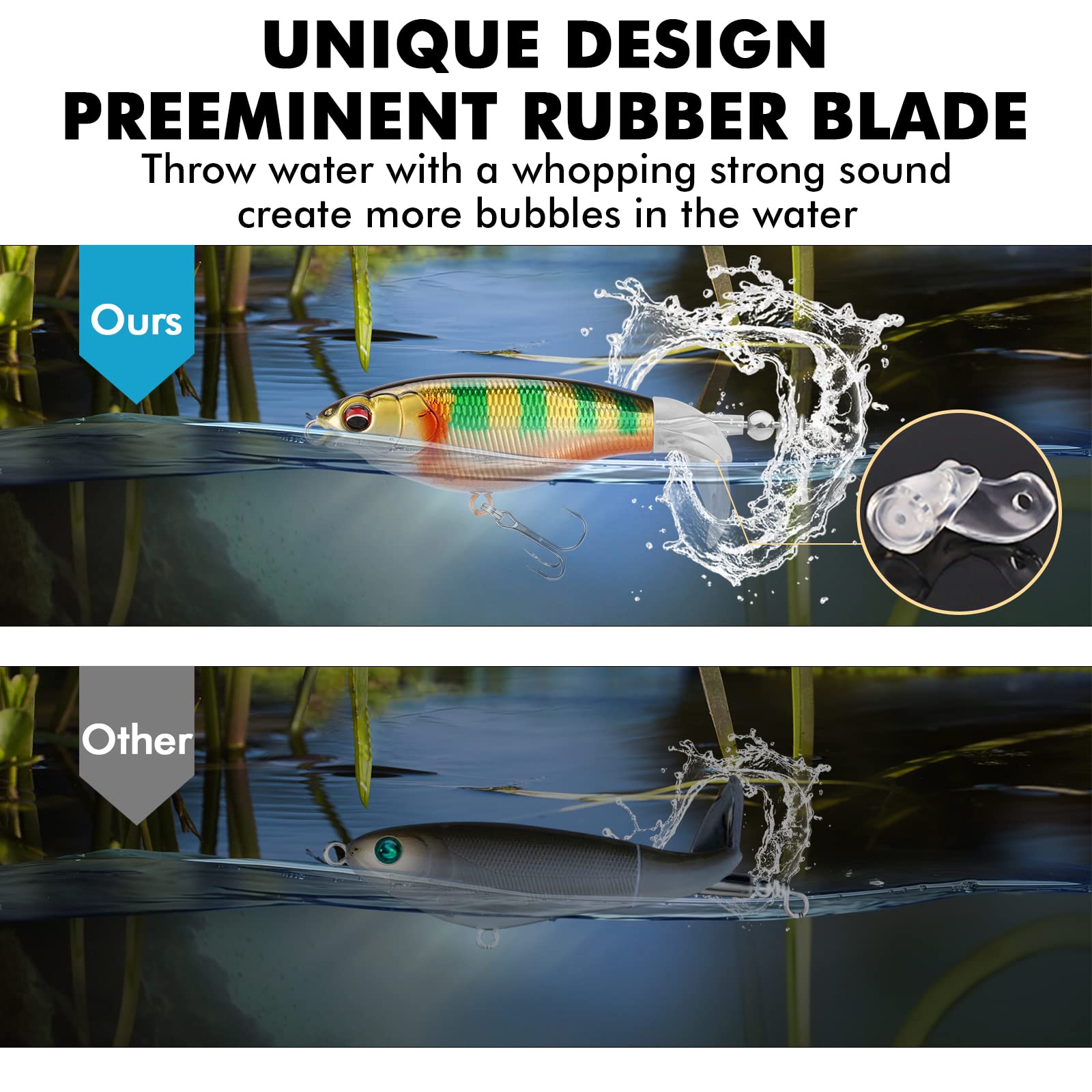 Topwater Revenge Plopper Lure Single Blade - Lwiis