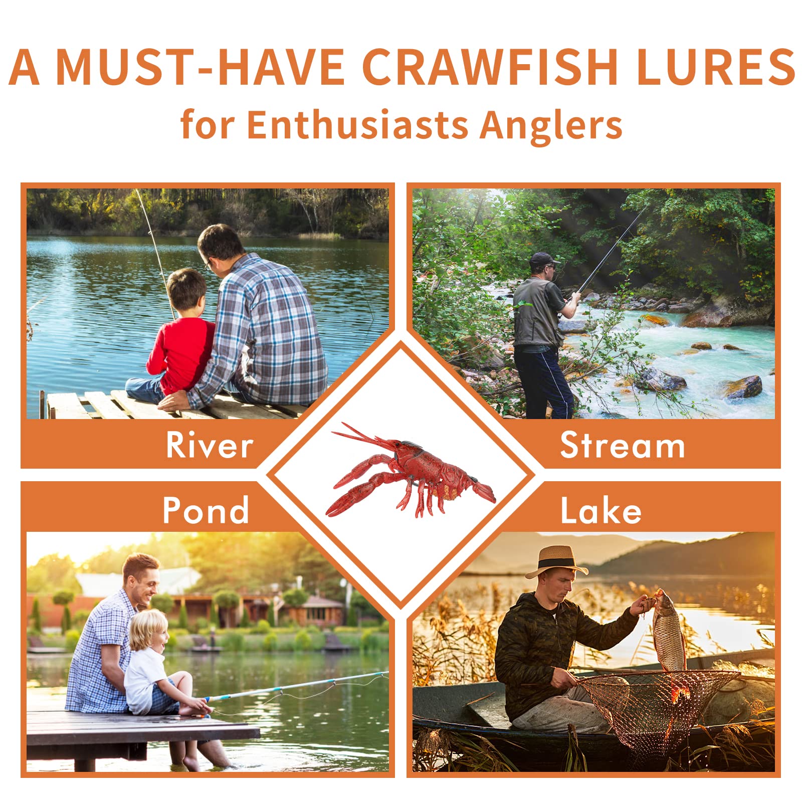 Pre Rigged Soft Crayfish Lure - Lwiis