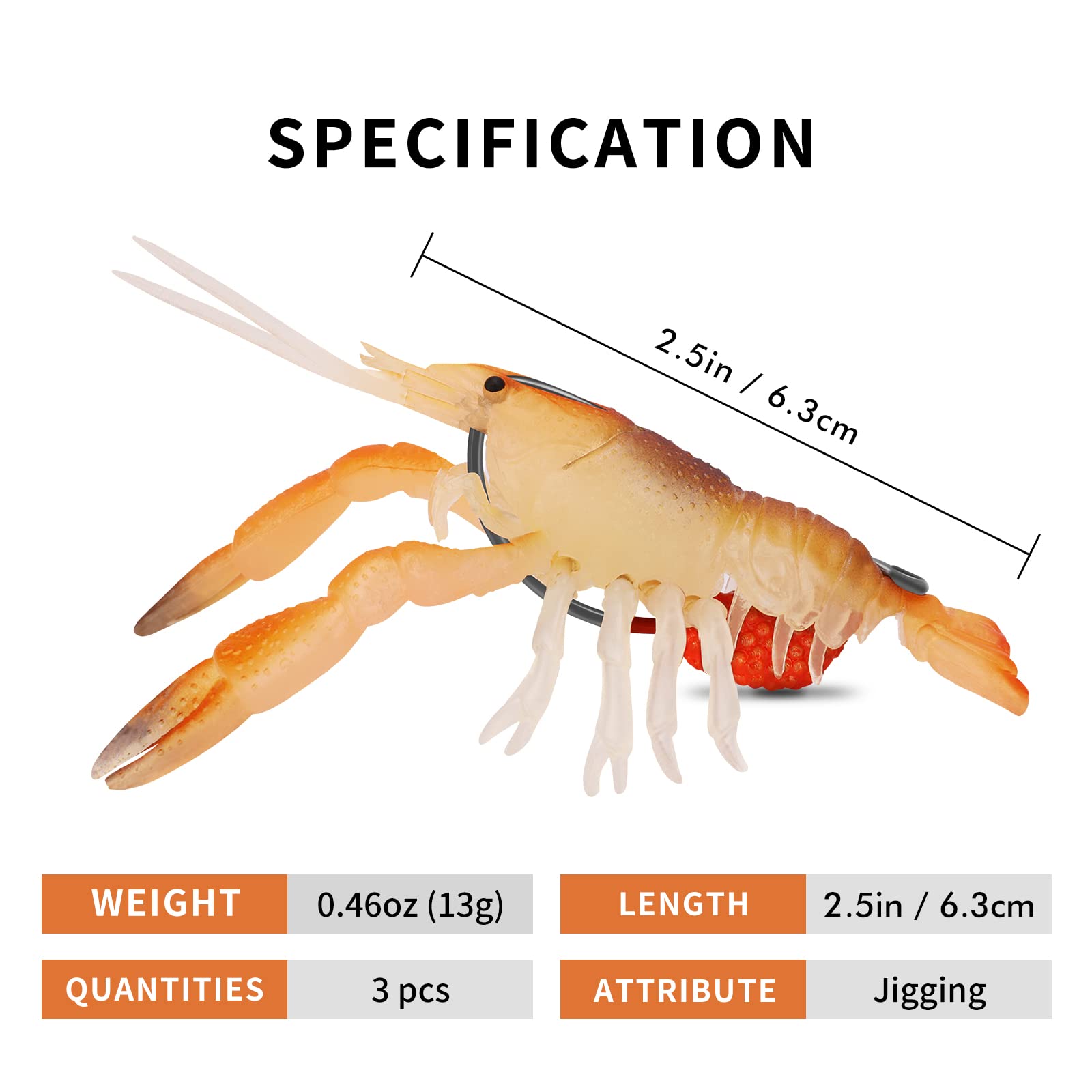 Pre Rigged Soft Crayfish Lure - Lwiis