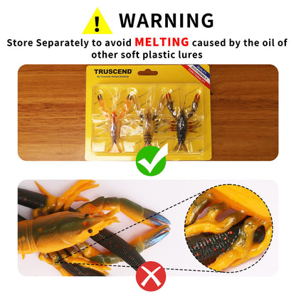 Pre Rigged Soft Crayfish Lure - Lwiis