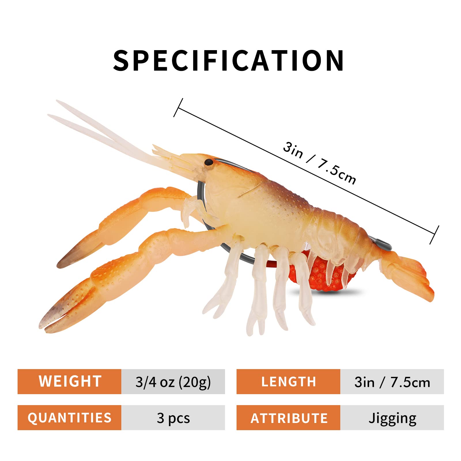 Pre Rigged Soft Crayfish Lure - Lwiis