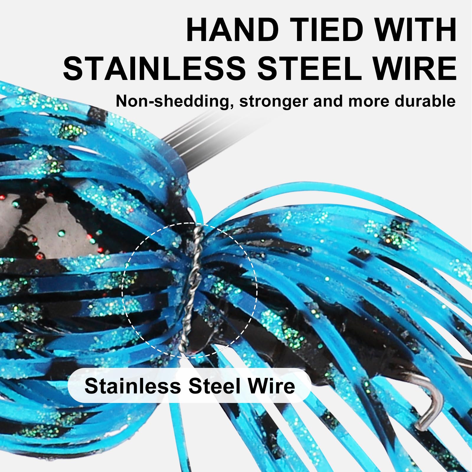 Swim Jig Fishing Lures with Ultra Smooth Teflon Coated BKK Hook - Lwiis