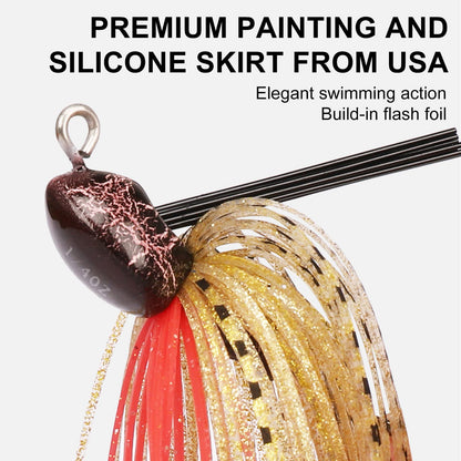 Swim Jig Fishing Lures with Ultra Smooth Teflon Coated BKK Hook - Lwiis