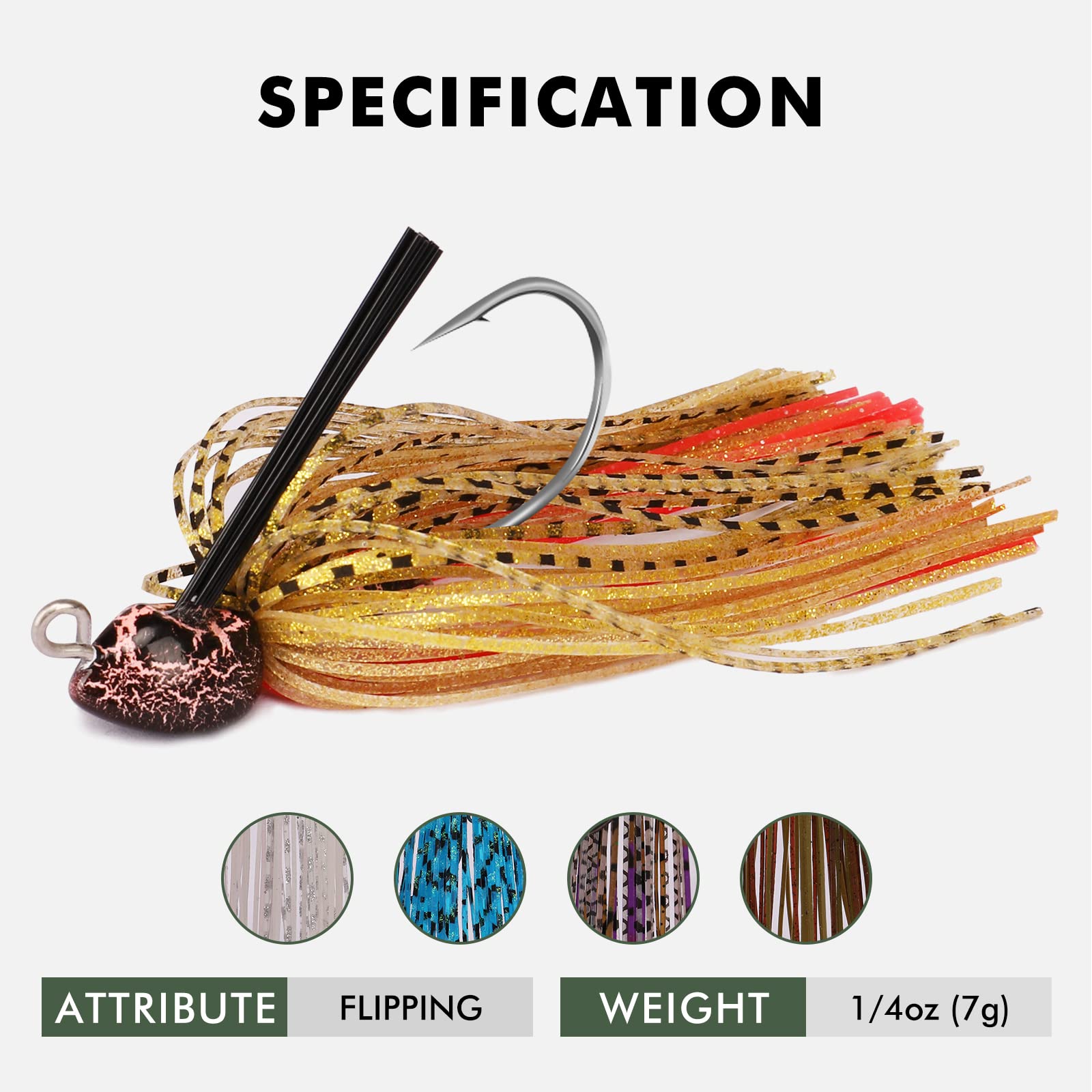 Swim Jig Fishing Lures with Ultra Smooth Teflon Coated BKK Hook - Lwiis