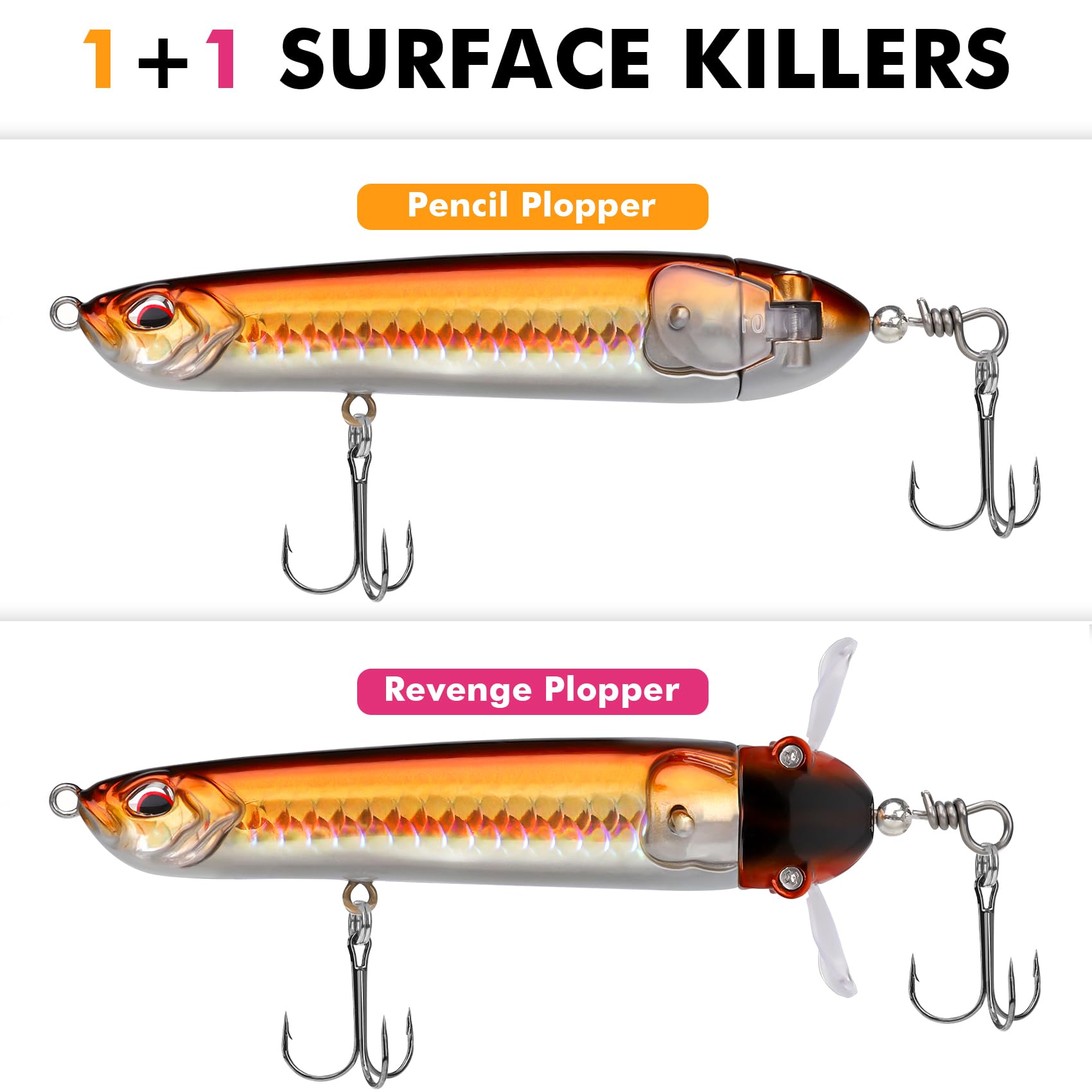 Topwater Lure Pencil Lure Plopper Lure - Lwiis