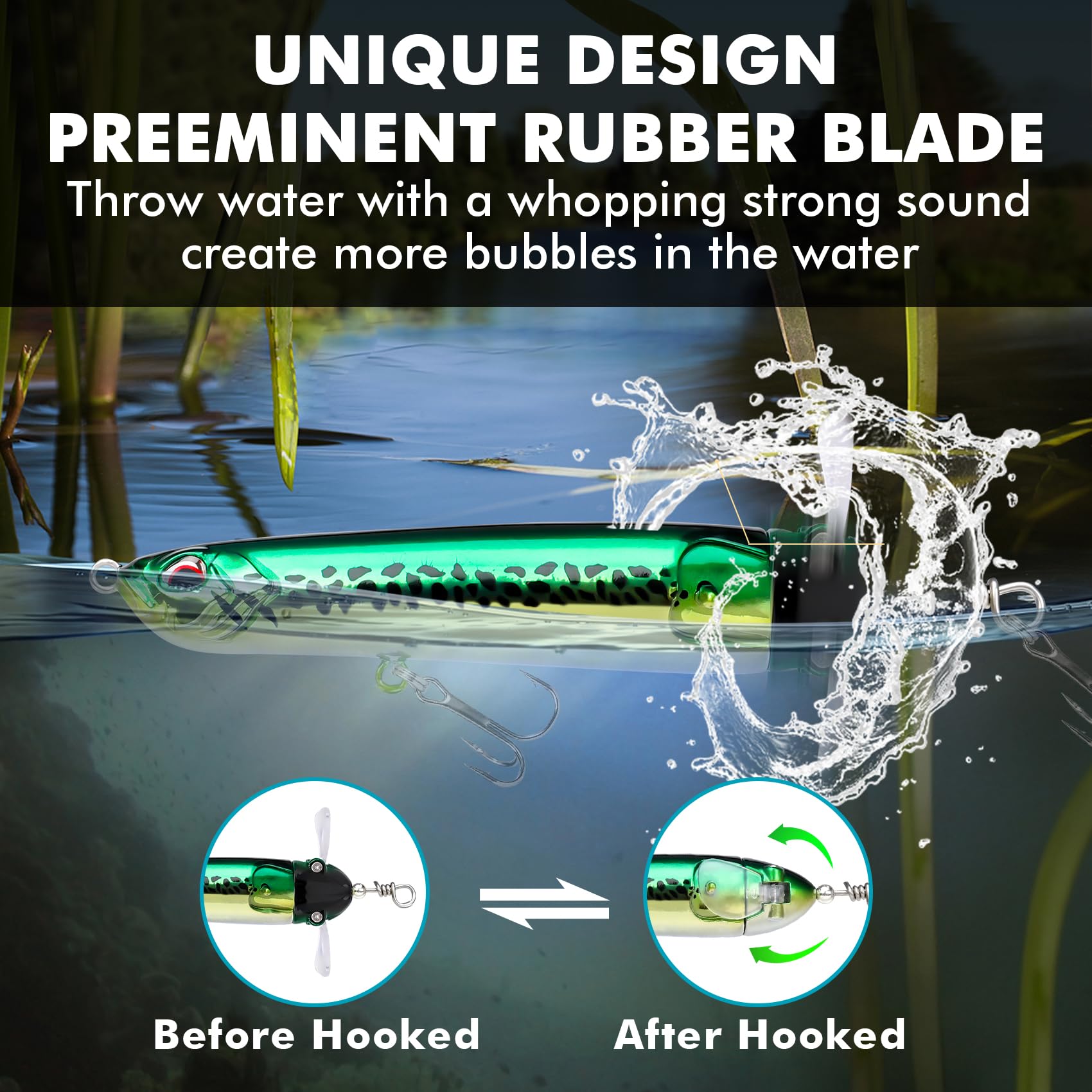 Topwater Lure Pencil Lure Plopper Lure - Lwiis