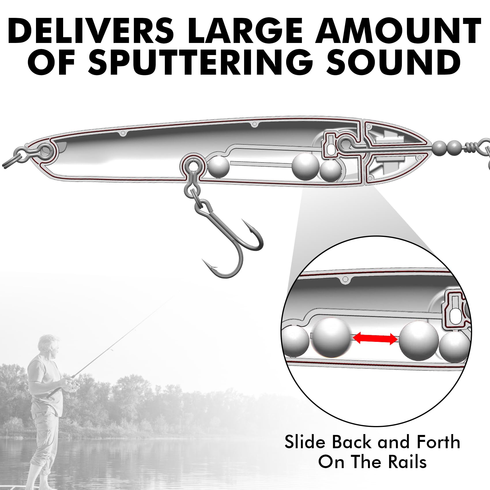 Topwater Lure Pencil Lure Plopper Lure - Lwiis