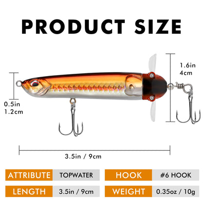 Topwater Lure Pencil Lure Plopper Lure - Lwiis