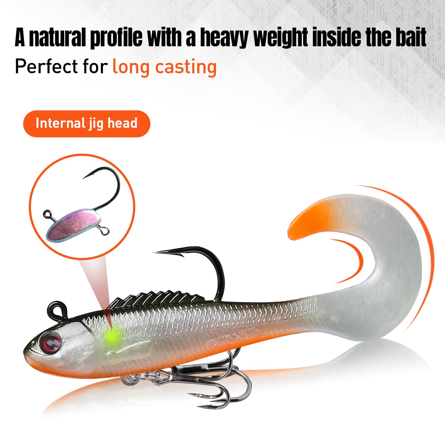 Fishing Lures Lifelike Swimbait for Bass Trout Crappie - Lwiis