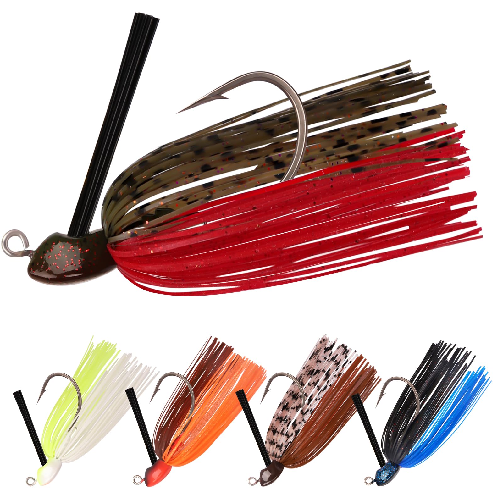 Swim Jig Fishing Lures with Ultra Smooth Teflon Coated BKK Hook - Lwiis