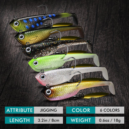 Tadpole Lure Paddle Tail with Spinner - Lwiis