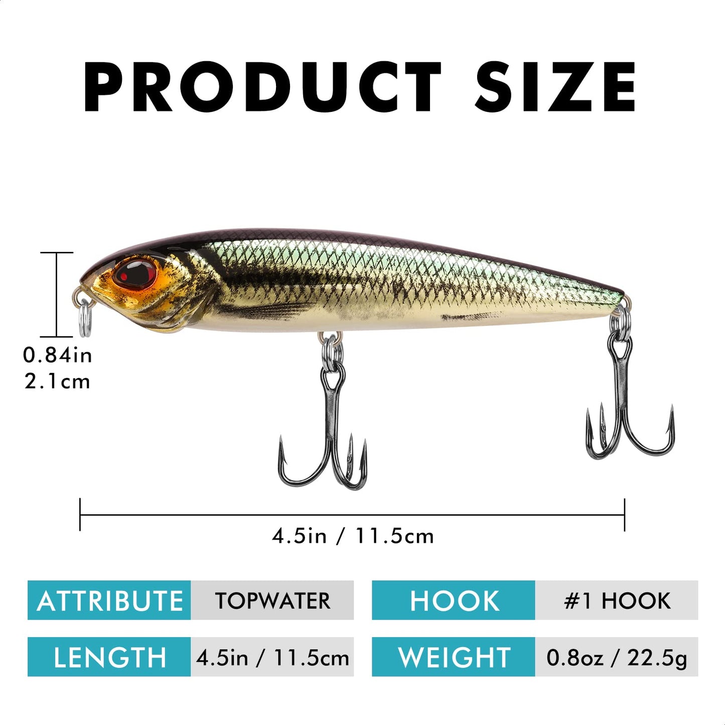 Topwater Recessed Gill Pencil Lure - Lwiis