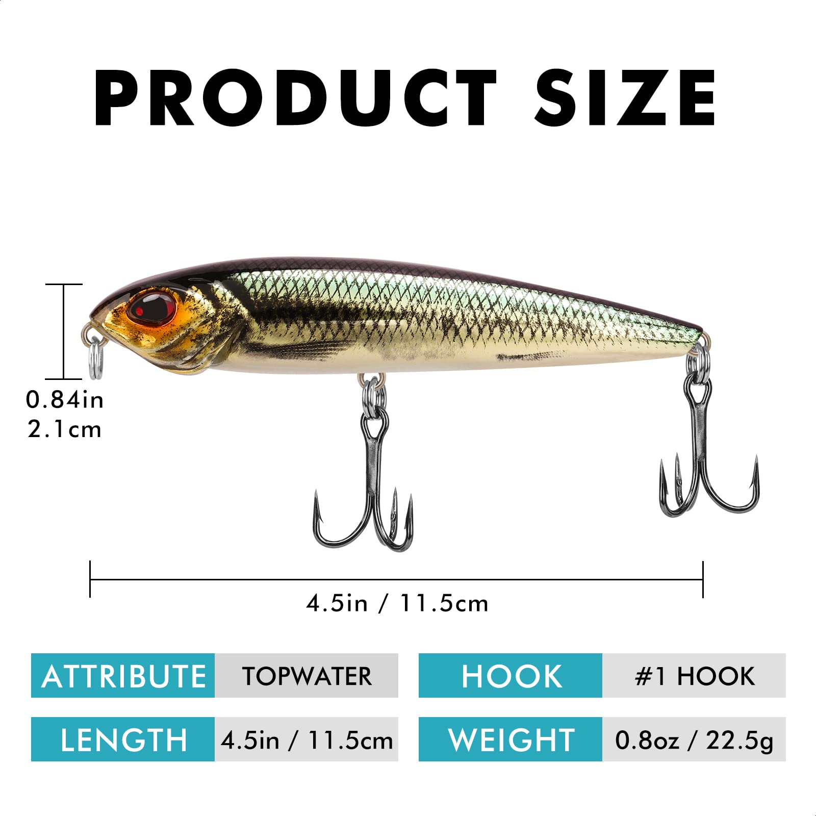 Topwater Recessed Gill Pencil Lure - Lwiis