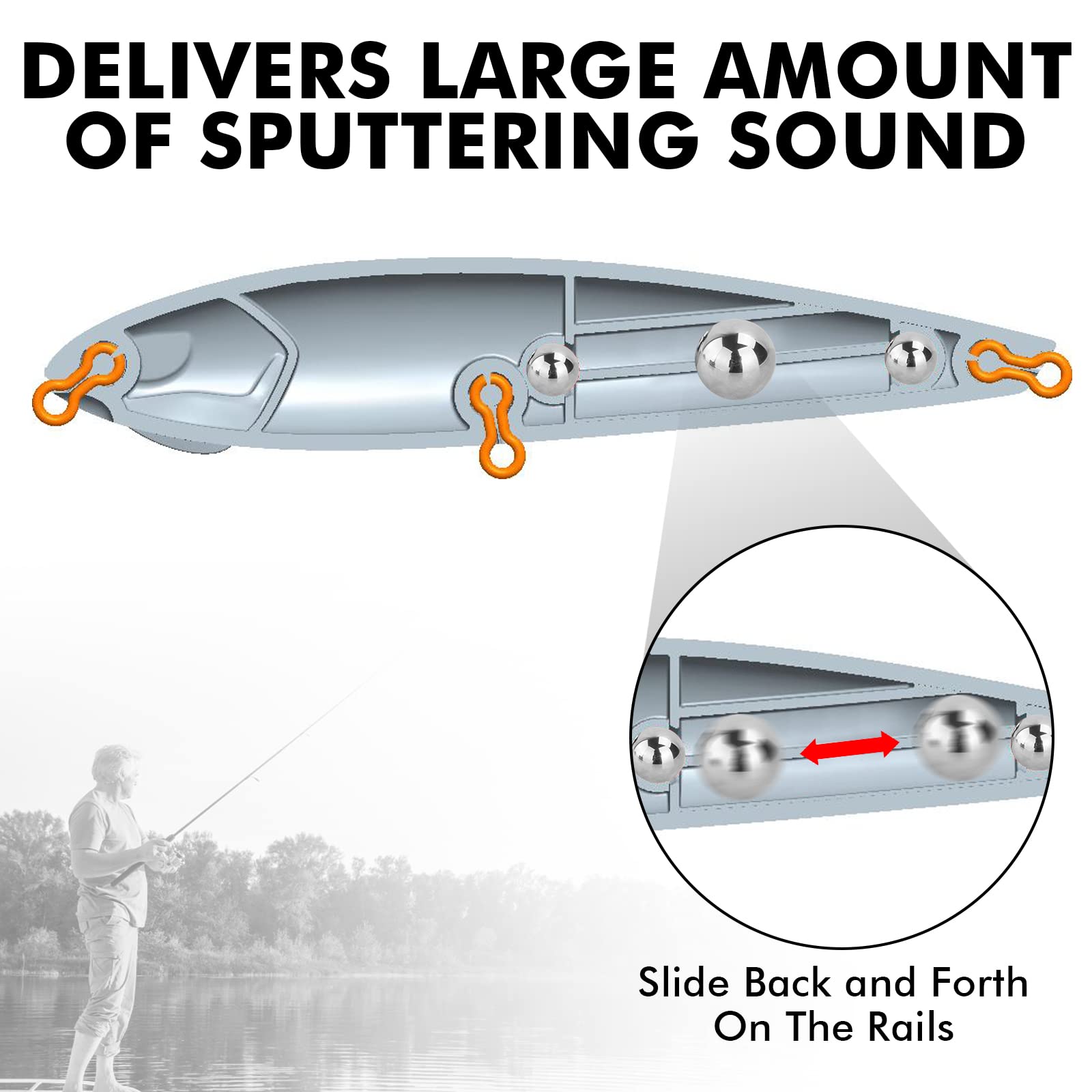 Topwater Recessed Gill Pencil Lure - Lwiis