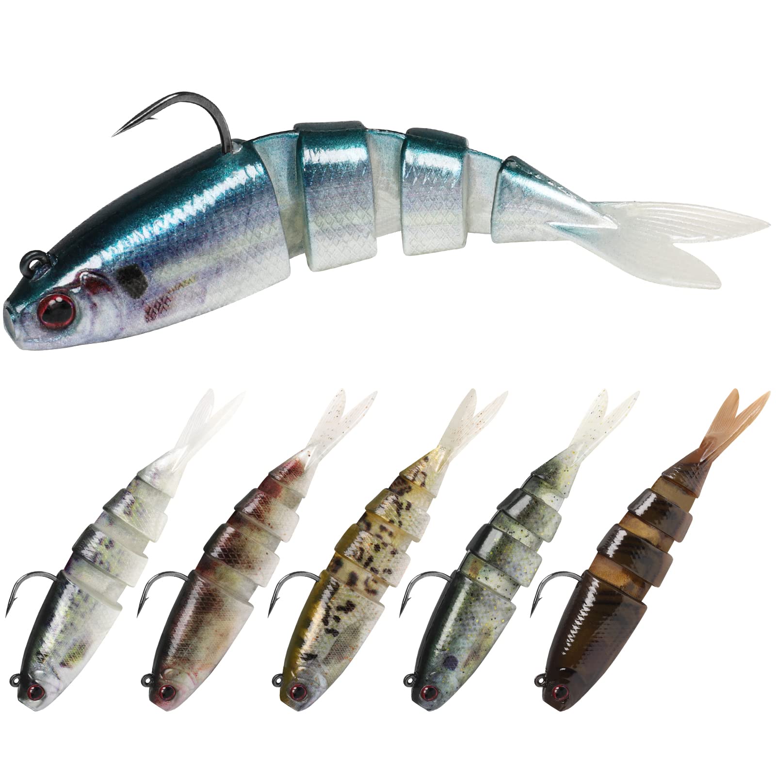 Pre Rigged Soft Fishing Lures - Lwiis