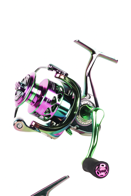 Colorful Metal Spinning Reel for Saltwater and Lure Fishing - Lwiis