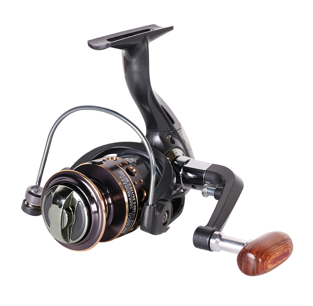 Wood Handle Spinning Fishing Reel for Surfcasting and Lure Fishing - Lwiis