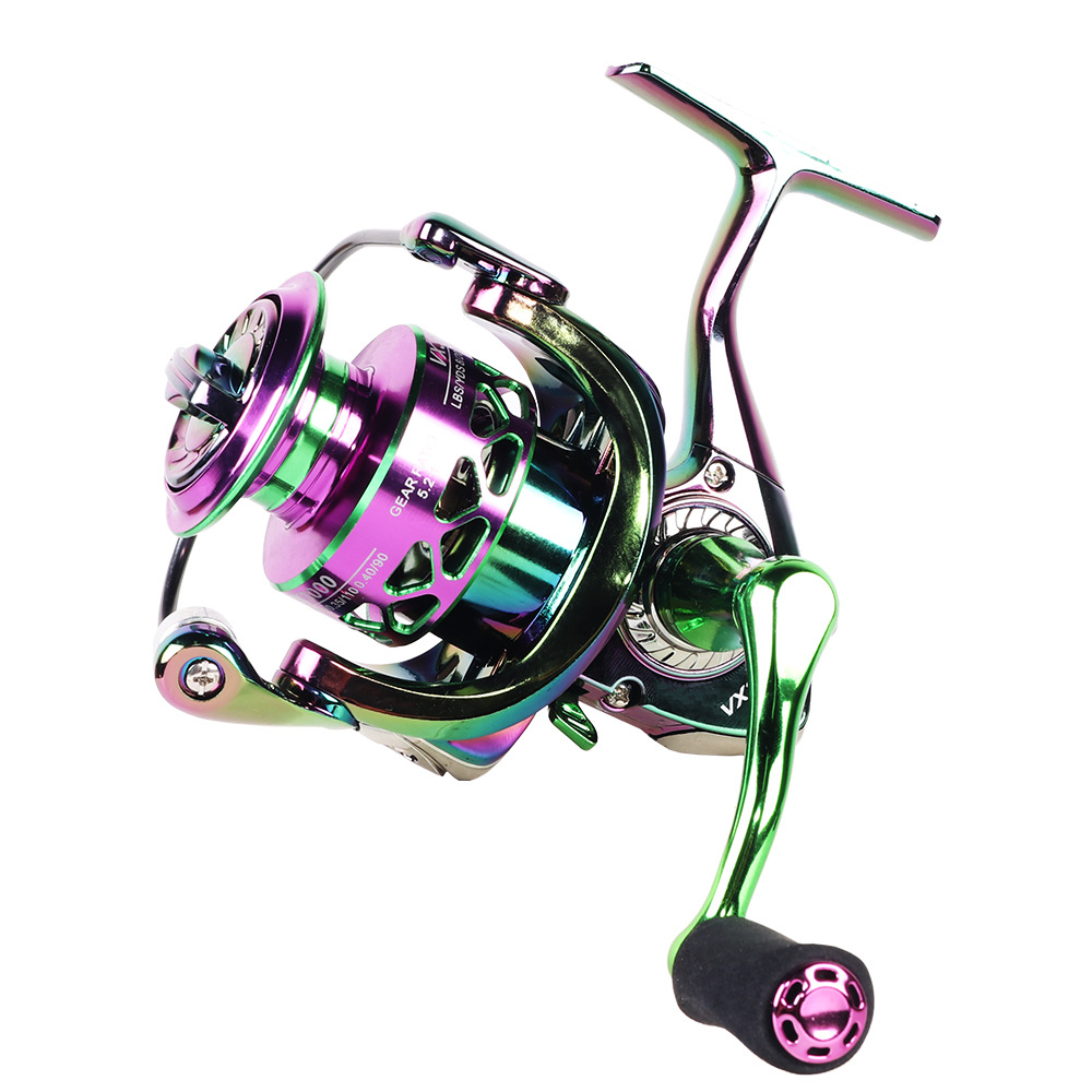Colorful Metal Spinning Reel for Saltwater and Lure Fishing - Lwiis