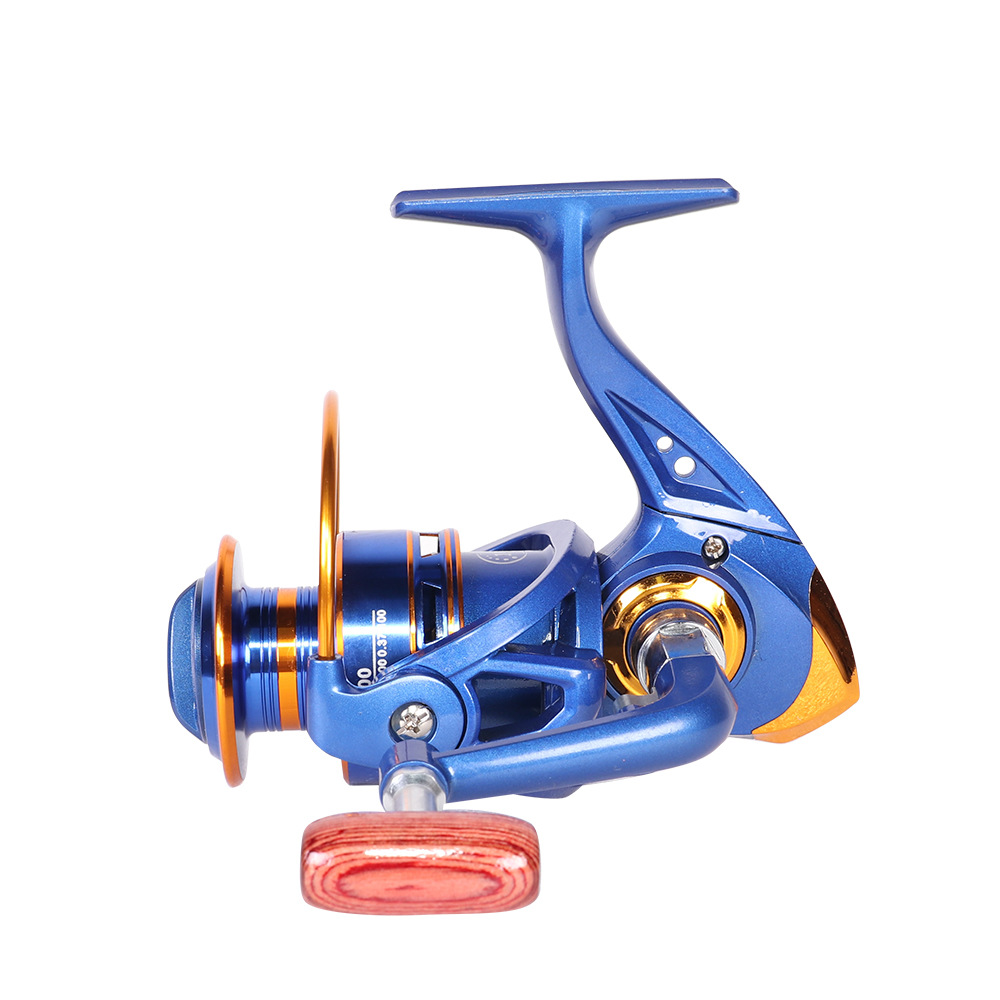 Stainless Steel Spinning Reel with Wood Handle - Lwiis