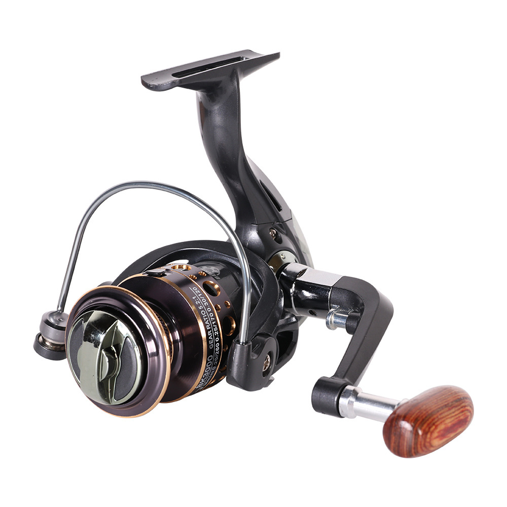 Wood Handle Spinning Fishing Reel for Surfcasting and Lure Fishing - Lwiis