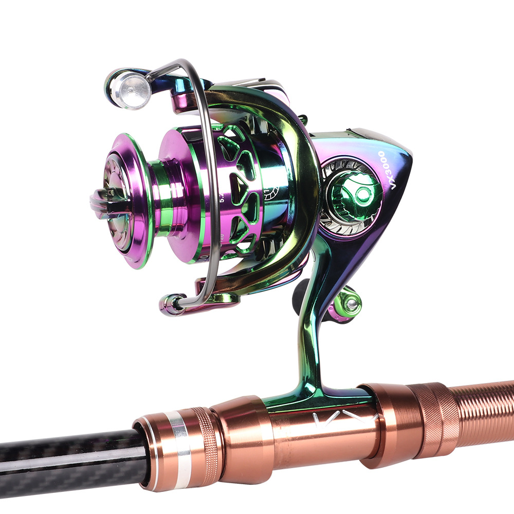 Colorful Metal Spinning Reel for Saltwater and Lure Fishing - Lwiis
