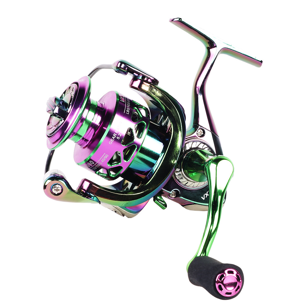 Colorful Metal Spinning Reel for Saltwater and Lure Fishing - Lwiis