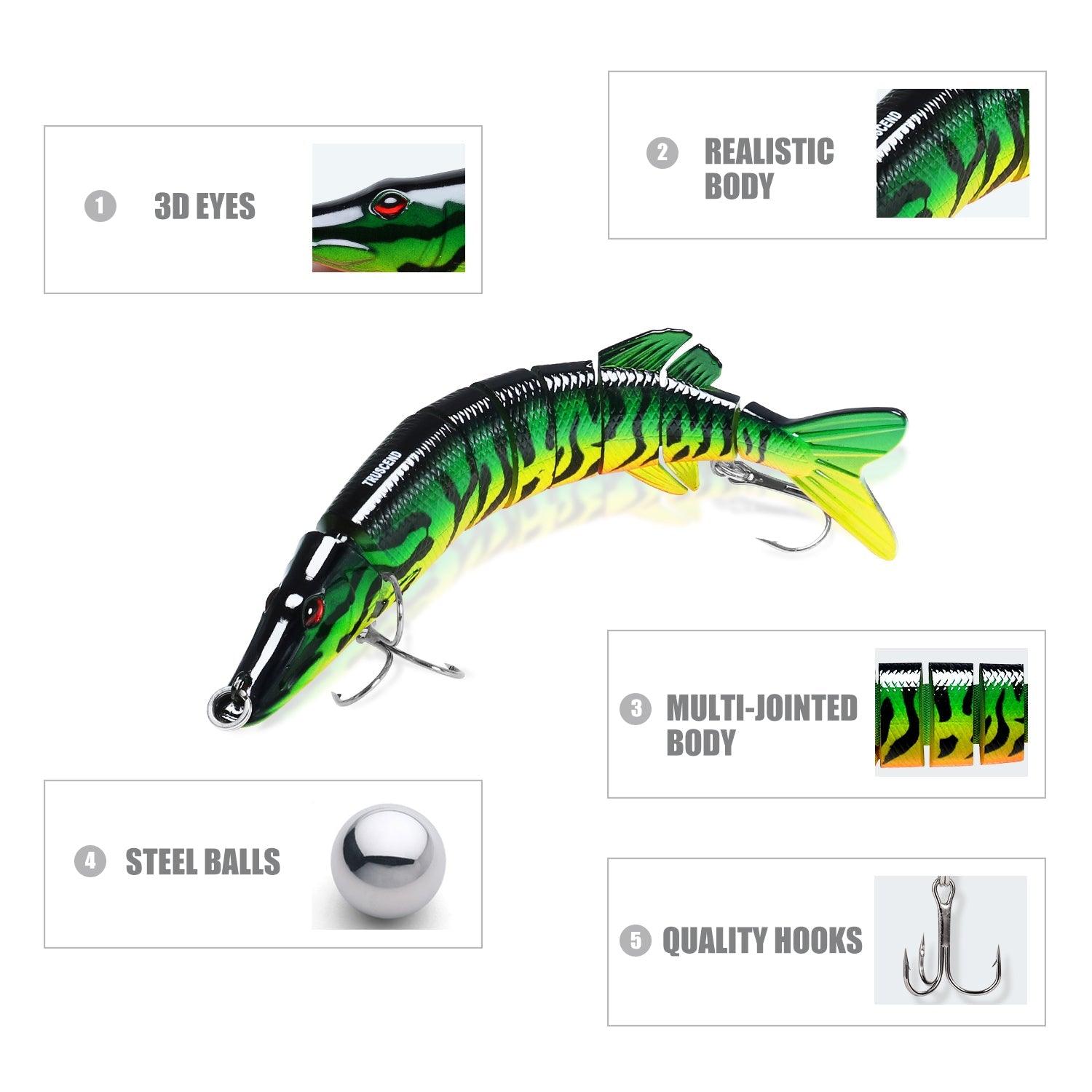 TRUSCEND Bionic Pike Fishing Lure Jointed Swimbait - Truscend Fishing