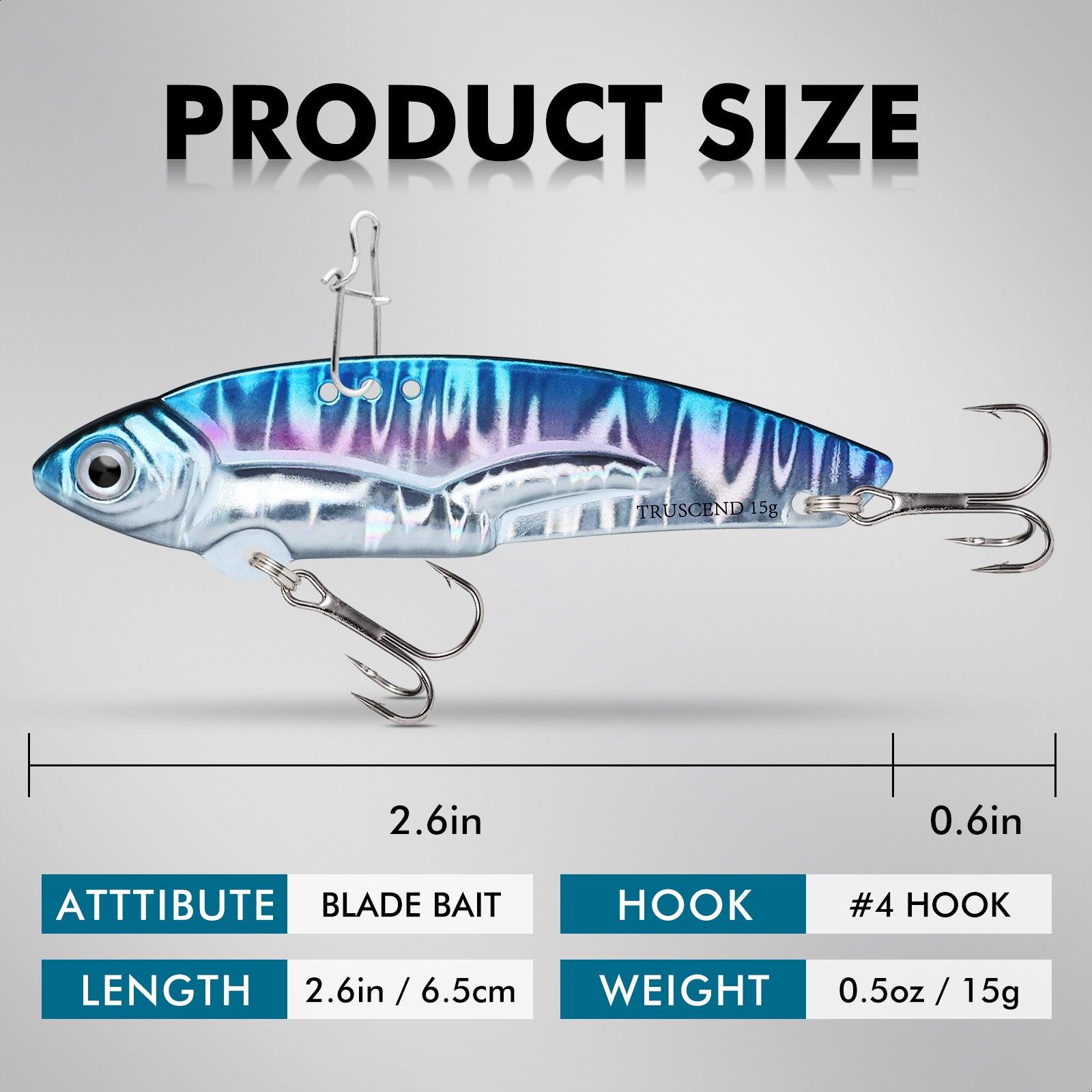 TRUSCEND Blade Bait Vibe Lure Metal Fishing Lure - Truscend Fishing
