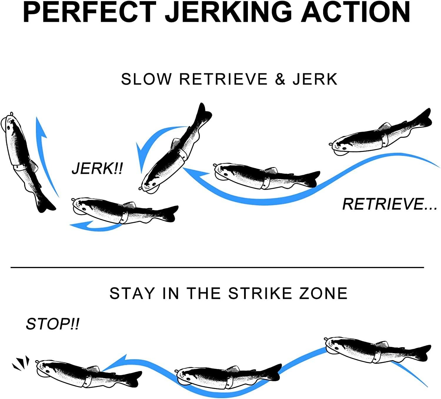 TRUSCEND Glide Bait Swimbait Lure Vertical Tongue - Truscend Fishing