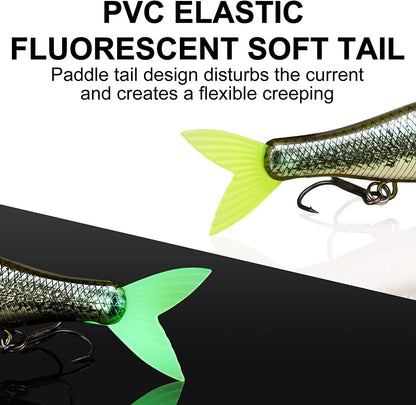 TRUSCEND Glide Bait Swimbait Lure Vertical Tongue - Truscend Fishing