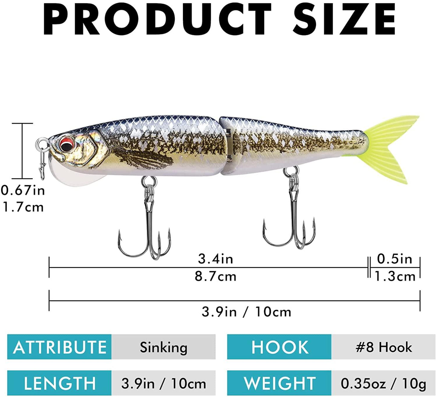 TRUSCEND Glide Bait Swimbait Lure Vertical Tongue - Truscend Fishing