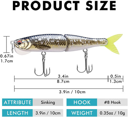 TRUSCEND Glide Bait Swimbait Lure Vertical Tongue - Truscend Fishing