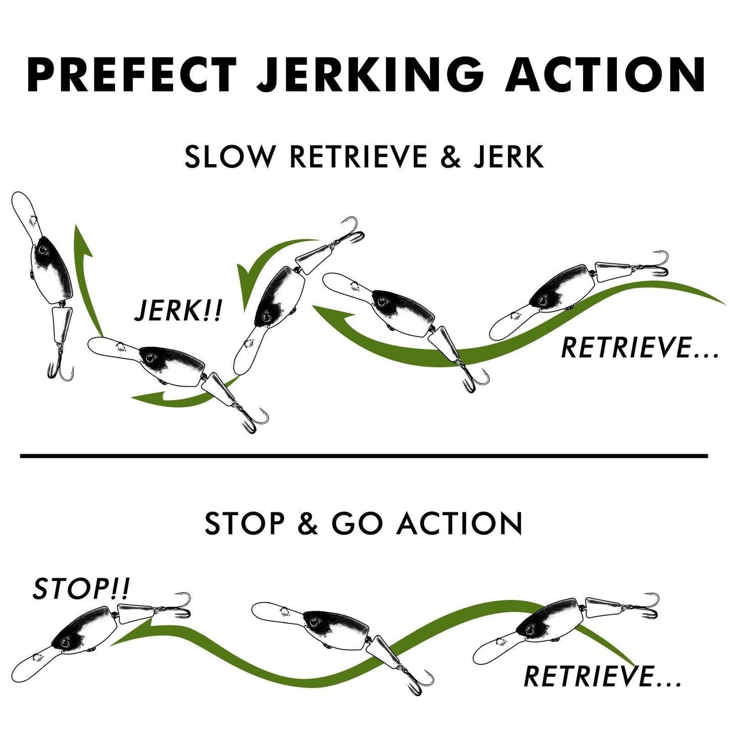 TRUSCEND Jointed Crankbait Suspending Bass Fishing Lure - Truscend Fishing