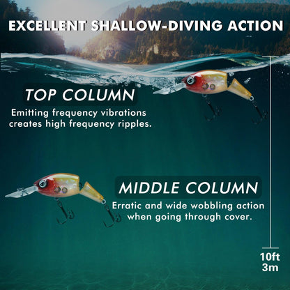 TRUSCEND Jointed Crankbait Suspending Bass Fishing Lure - Truscend Fishing