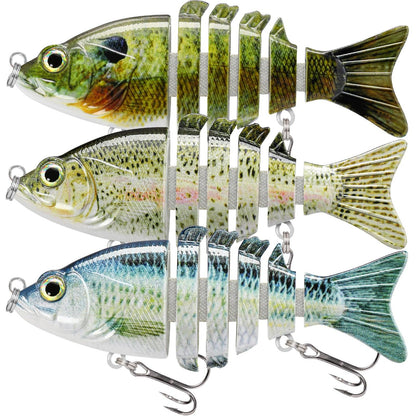 TRUSCEND Multi Jointed Swimbait 6 Segments Lure for Bass - Truscend Fishing