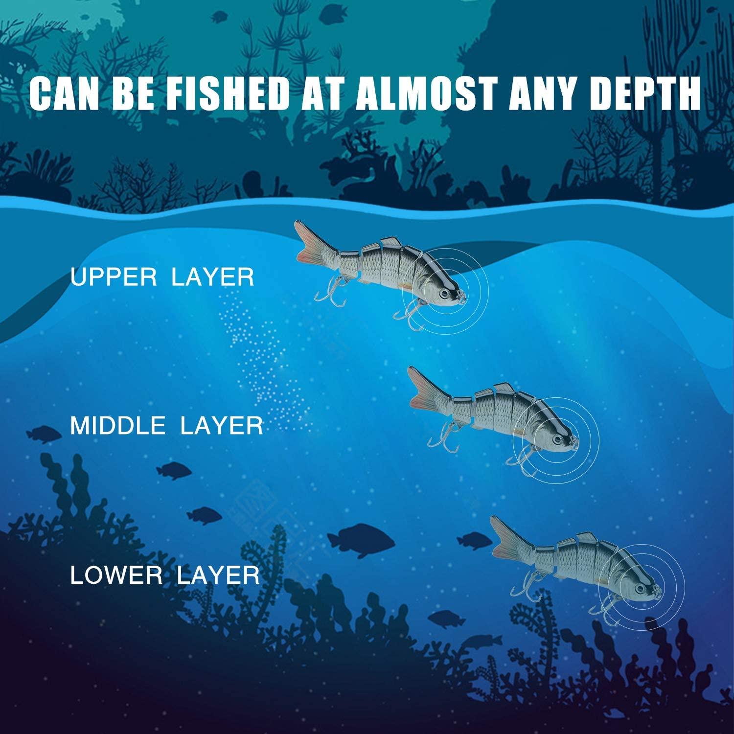 TRUSCEND Multi Jointed Swimbait 6 Segments Lure for Bass - Truscend Fishing