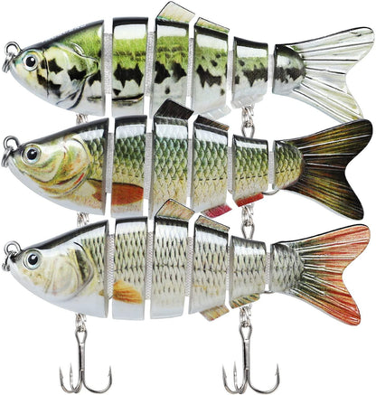 TRUSCEND Multi Jointed Swimbait 6 Segments Lure for Bass - Truscend Fishing