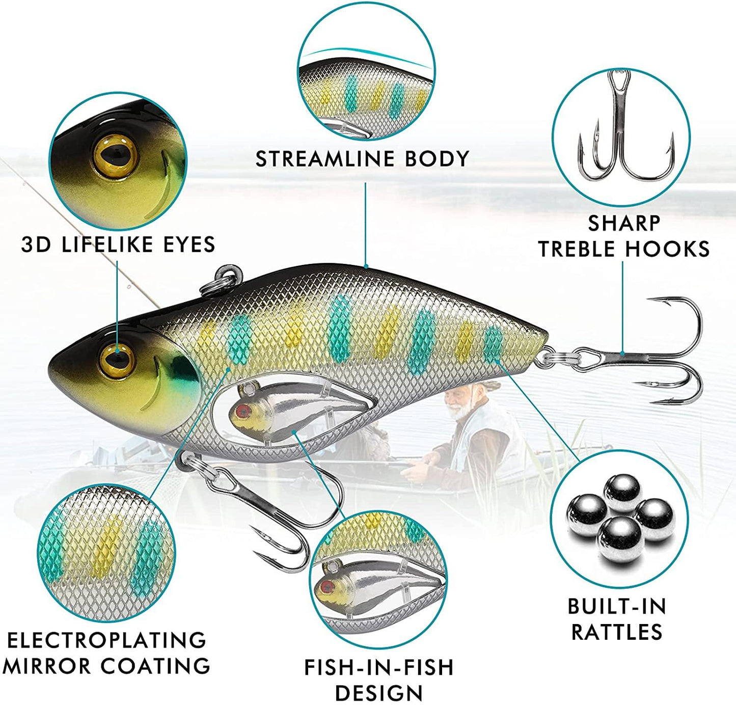 TRUSCEND Lipless Crankbait Fishing Lure Fishing Gift - Truscend Fishing